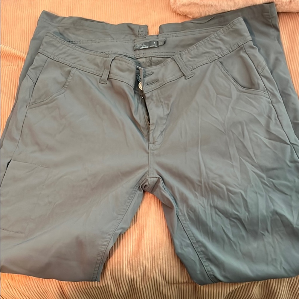 Prana Gray Straight Leg Pants with Relaxed Fit